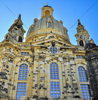 Church Frauenkirche front  in Dresden Germany