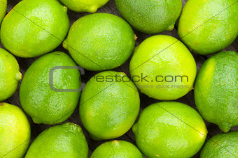 Fresh ripe limes