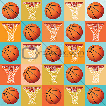 Basketball Pattern Background