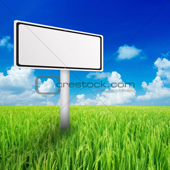 Billboard in the green field
