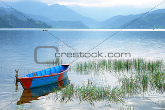 Boats in Fewa Lake