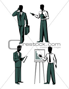 Four business in vector