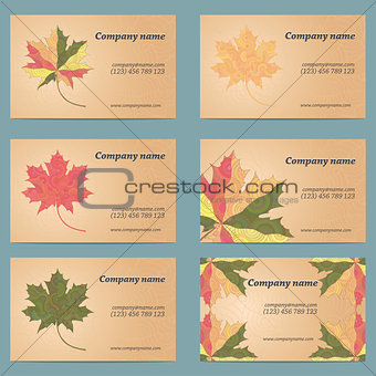 Maple leaf business card set