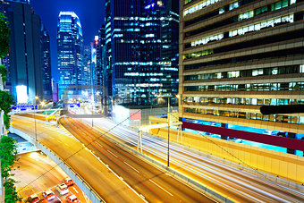 hong kong modern city High speed traffic