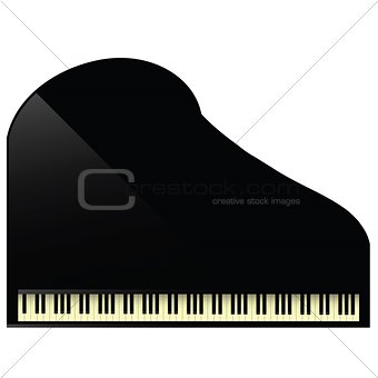 black grand piano icon 
