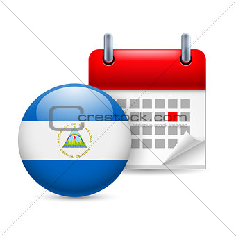 Icon of National Day in Nicaragua