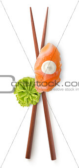 Chinese sticks and sushi