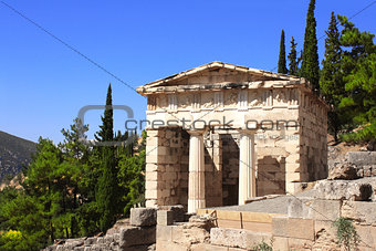 Athenian treasury, Delphi, Greece