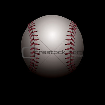 Shadowed Baseball Illustration