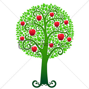 Green apple tree