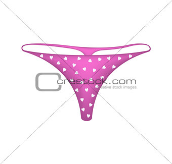 Women's panties in pink design