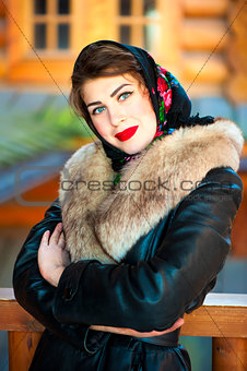 Beautiful Russian girl posing for a photograph