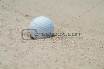 Golf-ball in bunker