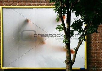 Creative billboard with clipping path