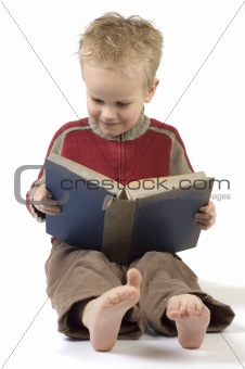 Boy reading a book 7