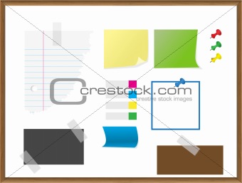 Stationery, paper, notes, documents vector