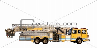 Ladder Truck side isolated