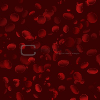 Red Blood Cells on a Maroon Background