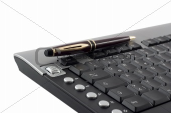 Keyboard with pen