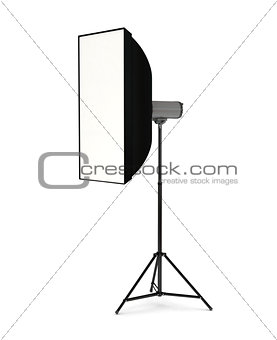 selection of lighting equipment isolated on a white