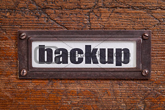 backup - file cabinet label