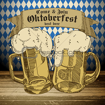 beer background Oktoberfest
