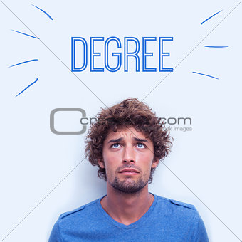 Degree against anxious student