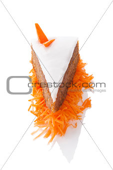 Carrot cake isolated.