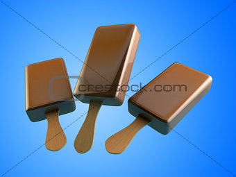 chocolate ice cream 3d Illustrations.