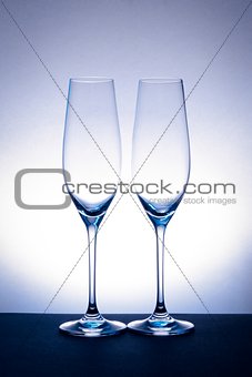 empty champagne glass