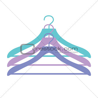Three hangers icon in vector