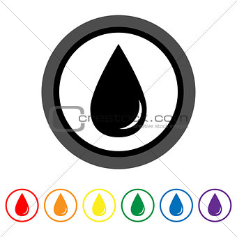 Drop icon. Vector illustration