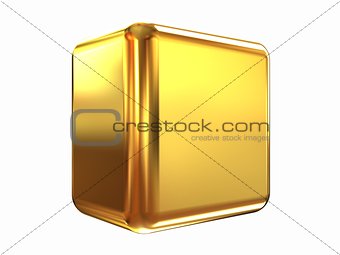 3d abstract gold cubs 