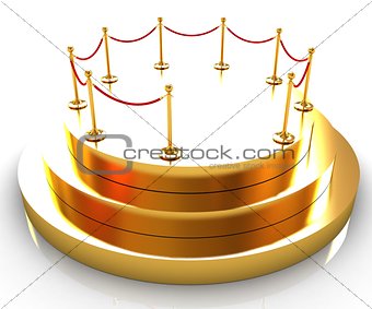 Gold podium 3d 