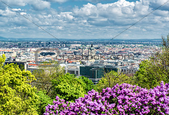 View of Pest, eastern part of Budapest. Hungary