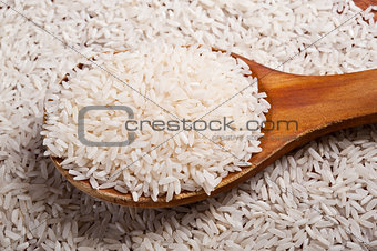 Rice and spoon