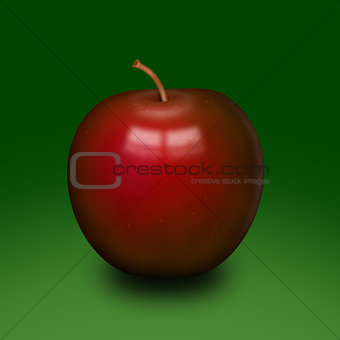 Abstract red apple
