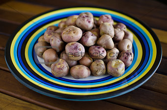 Andean potatoes on an elegant dish