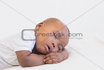 Adorable baby boy sleeping peacefully