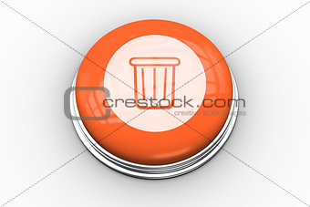 Trash graphic on orange button