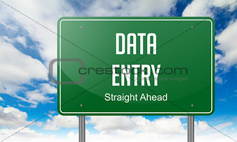 Data Entry on Highway Signpost.