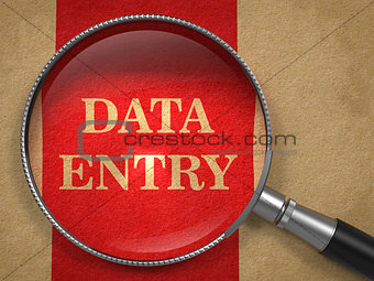 Data Entry through Magnifying Glass.