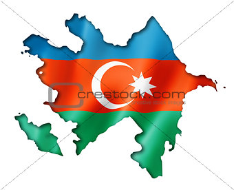 Azerbaijani flag map