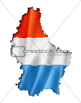 Luxembourg flag map