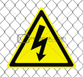 Hazard high voltage sign
