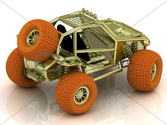 Front side radio-controlled model buggy 