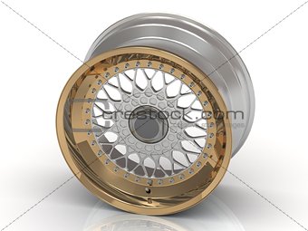 The gold rims 