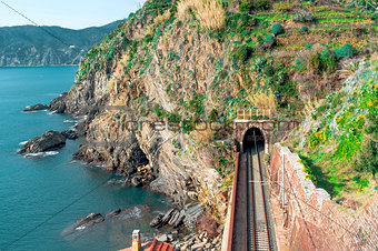 View of Vernazza railway, Italy
