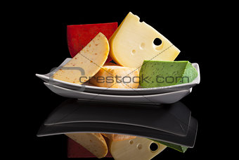 Colorful cheese variaton.