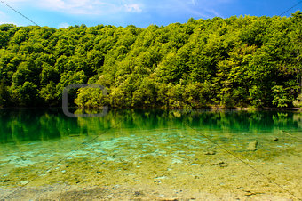Plitvice Lakes National Park in Croatia, beautiful landscape
